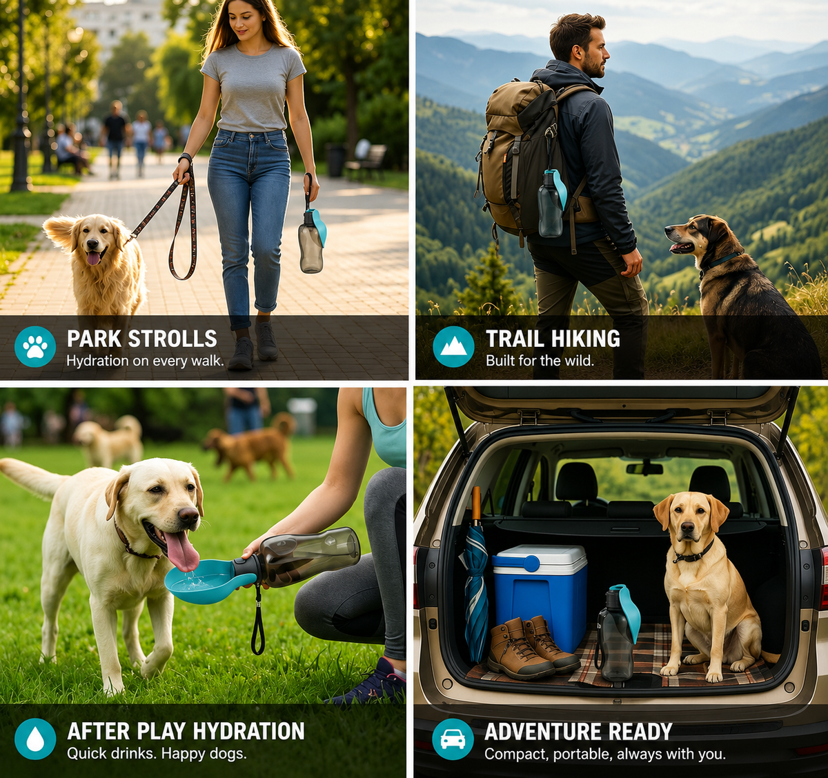 Loopre Portable Dog Water Bottle – Never Leave Home Without Water Again | 800ml